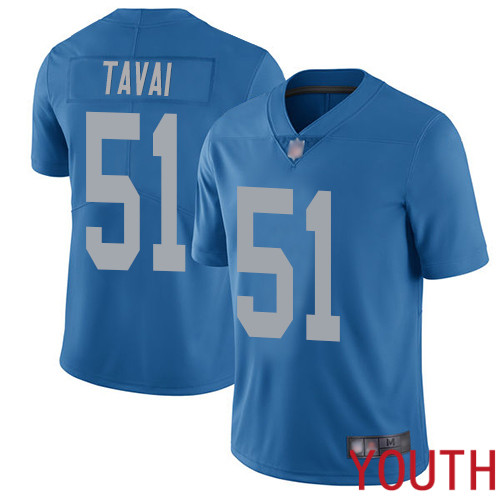 Detroit Lions Limited Blue Youth Jahlani Tavai Alternate Jersey NFL Football #51 Vapor Untouchable->youth nfl jersey->Youth Jersey
